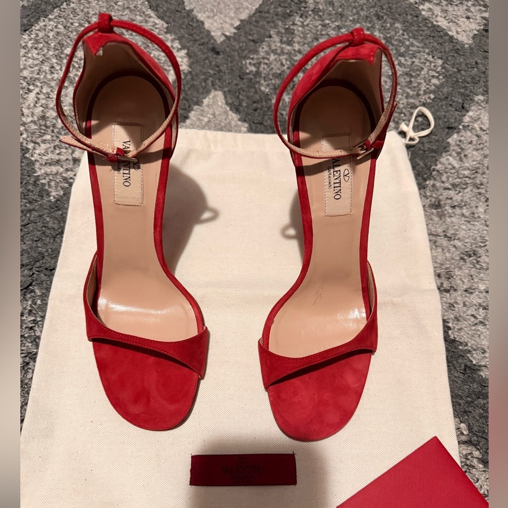 Valentino Red Ankle Strap Heels